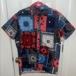 Men's Multicolor Patchwork Shirt